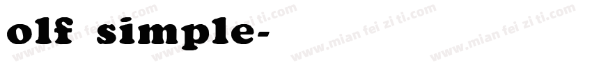 olf simple字体转换